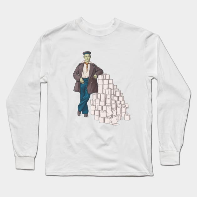 Captain toilet paper Long Sleeve T-Shirt by jurjenbertens